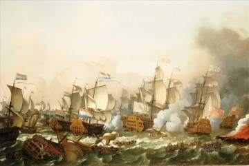 海戦 Painting - ルドルフ・バクイゼン バルフルールの戦い 1692 年海戦